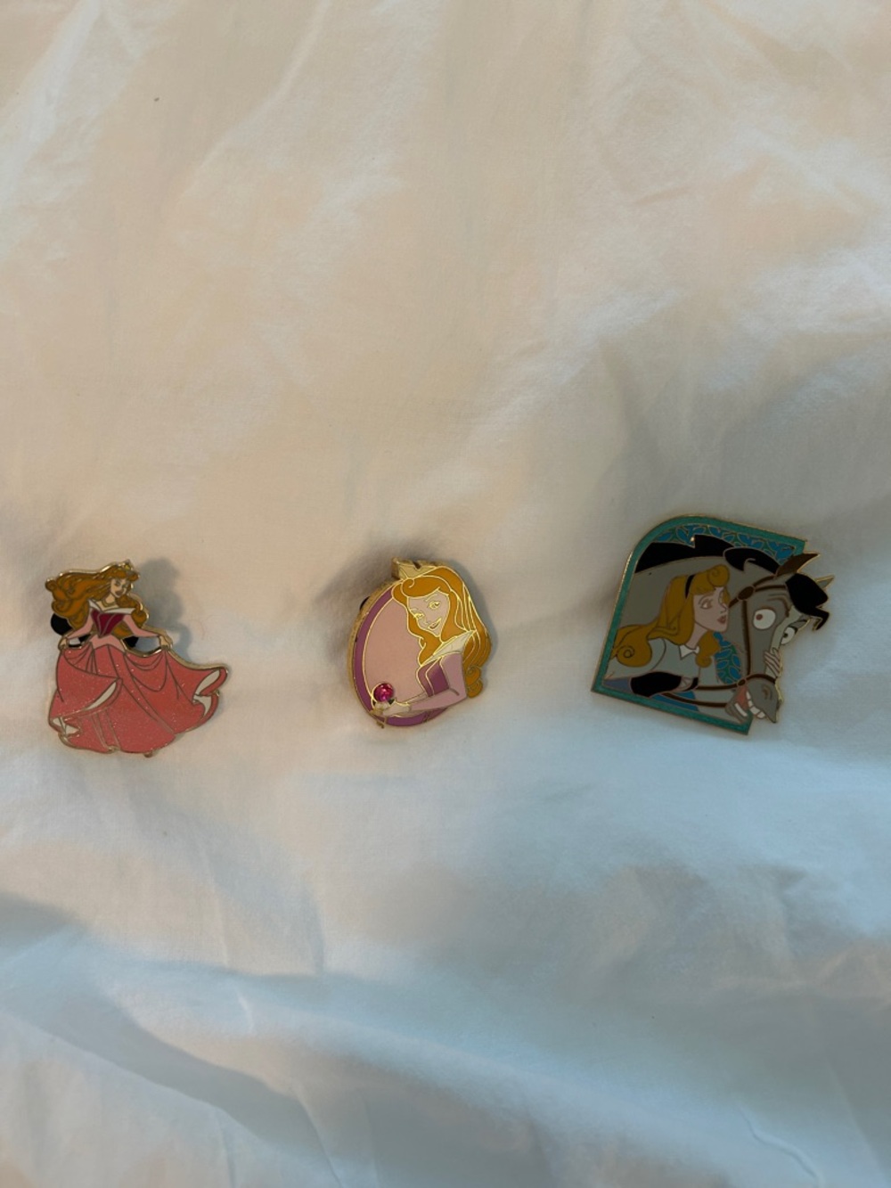 Sleeping Beauty Aurora Disney pins set of three